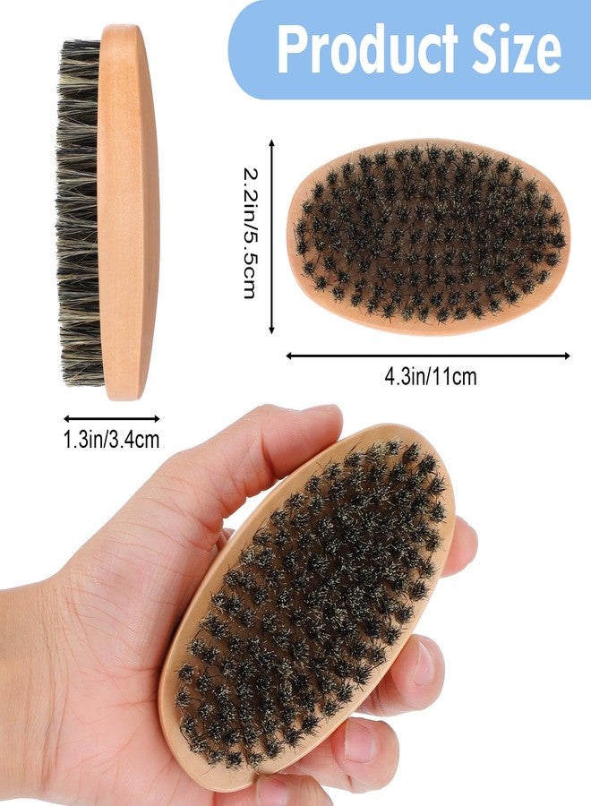 KFHENSOMR 360 Curved Wave Brush for Men, Hard Palm Wave Hair Brushes Wave Styler for Laying Down 360 Waves, Made with Wood Mix Nature Boar Bristle Brush for Cultivating Beards, Hair Waves, and Wolfing - Image 2